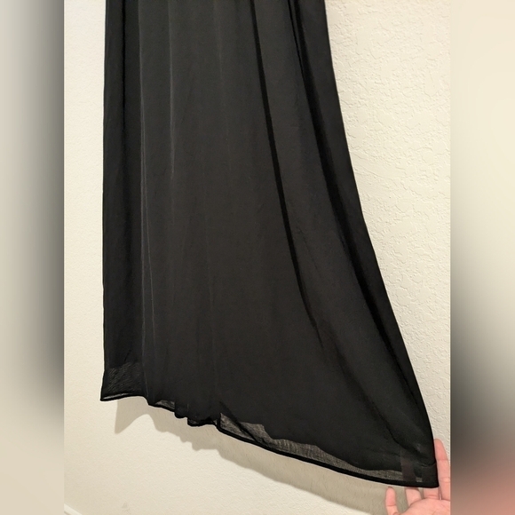 Massimo Dutti Black Sleeveless Open-Back Flowy Maxi Dress Sexy Quiet Luxury - Picture 10 of 13